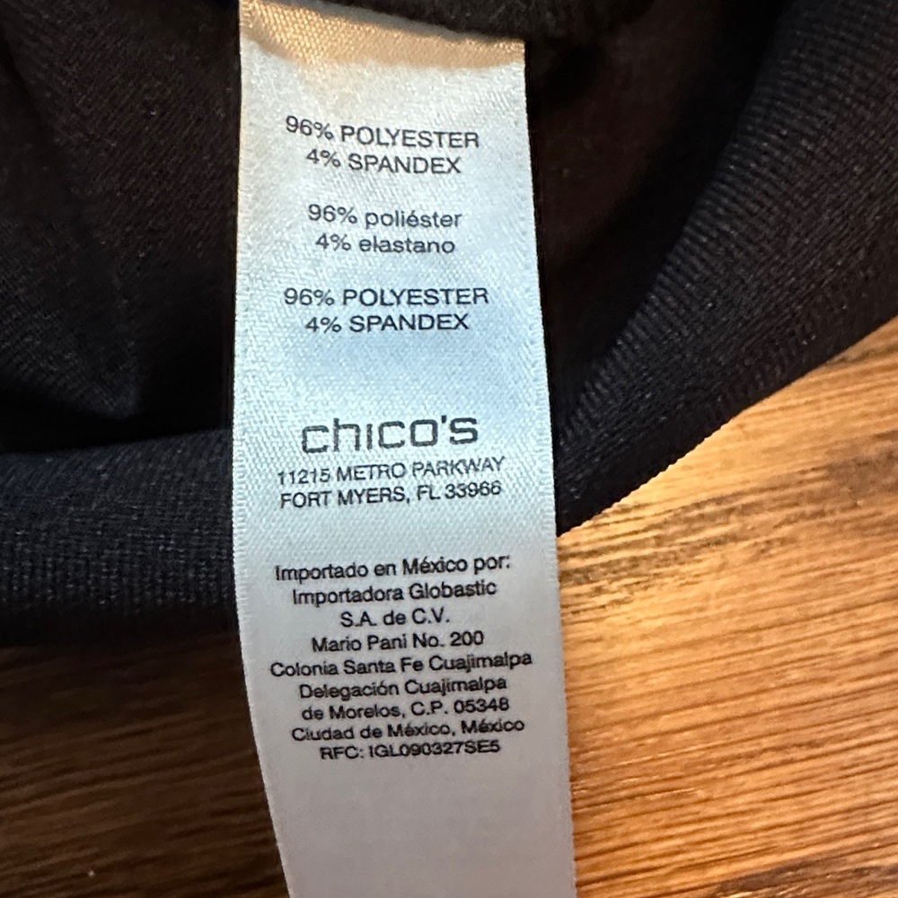 Chico’s Easywear Sleek Black Pencil Skirt with Zipper - Picture 4 of 5